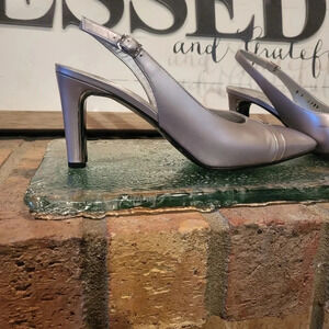 St. John Silver Pumps Heels Made in Italy